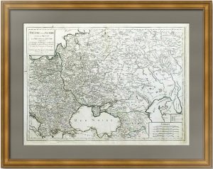 Театр войны между Францией, Пруссией и Россией. 1807г. Старинная карта. (59x82!)