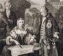 Екатерина II и император Иосиф II в Крыму. Гайслер. 1843г. Старинная гравюра