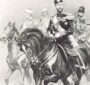 Николай II в сопровождении военного эскорта. 1901г. Булла/Скотт.
