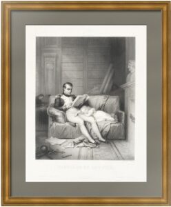 Наполеон и его сын. 1847г. Штейбен/Вебер. Старинная гравюра