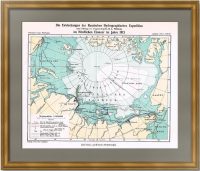 Экспедиция освоения Северного морского пути 1913г. Карта. Редкость!