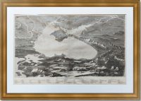 Черное море с высоты птичьего полета. 1854г. Старинная гравюра
