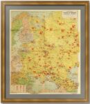 Экономика европейской России. 1942г. Редкая французская карта (86x72)
