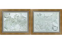 Генеральная карта Российской империи на двух листах. Вогонди3. 1757г.