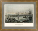 Санкт-Петербург. Вид на Неву. 1853г. Гравюра, акварель