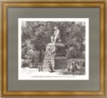 Памятник Крылову в Петербурге. 1868г. Старинная гравюра