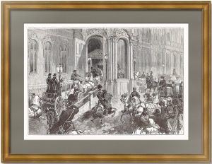 Петербург, 25-летие царствования Александра II. 1880г. Старинная гравюра