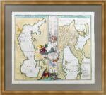 Каспий и Камчатка. 1720г. Хоманн. Старинная карта - музейный экземпяр