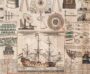 Новая карта морских знаний. 1720г. Шателен. Редкая антикварная гравюра