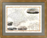 Крым. Антикварная иллюстрированная карта. 1855г.  Рапкин