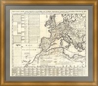 Римская империя. Историческая карта развития.1720г .