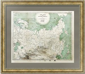 Русская Азия (включая Туркестан), Китайская Тартария. 1882г. Старинная карта