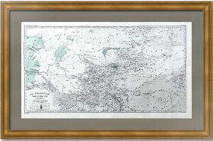 Туркестан - Независимая Тартария. 1882г. Старинная карта. 49x86!