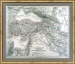 Кавказ-Турция-Персия-Израиль. Киперт. 1860г. Старинная карта, 58x71