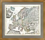 Европа. 1720г. Хоманн. Старинная карта - музейный экземпляр