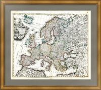 Европа. 1720г. Хоманн. Старинная карта - музейный экземпляр