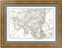 Азия. 1843г. Старинная карта