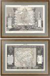 Европа и Азия. 1852г. Комплект из двух старинных карт в кабинет