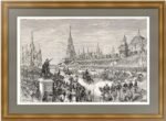 Москва и коронация Александра III. 1883г.  Антикварная гравюра