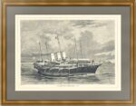 Императорская яхта «Ливадия». 1875г. Старинная гравюра