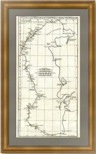 Каспийское море. 1754г. Анвиль. 56x38. Старинная оригинальная карта. ВИП-подарок в кабинет