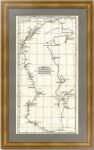 Каспийское море. 1754г. Анвиль. 56x38. Старинная оригинальная карта. ВИП-подарок в кабинет