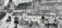 1883г. Красная площадь в Москве, коронация Александра III. 35x49! Старинная редкая гравюра
