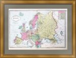 Европа - старинная карта. 1892г.