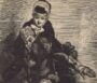 На петербургской горке. Русское национальное развлечение. 1863г. Антикварная гравюра