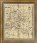 Карта железных и почтовых дорог России. 1901г . 85x71. Антикварный подарок в кабинет