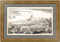 Дербент. Старинный вид города. 1696г. Олеариус. Оригинальная гравюра