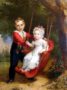Александр II с сестрой. 1856г. Доу/Смит. Старинная гравюра