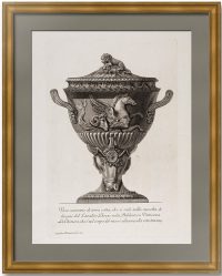 Пиранези/Гецци. Терракотовая ваза. 1770г. Старинная гравюра
