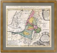 Святая земля. 1750 Хоманн. Старинная карта. Музейный экземпляр.