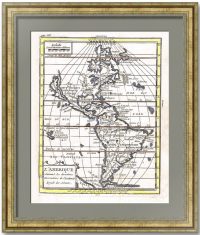 Америка. 1760г. Старинная карта XVIII века – антикварный подарок