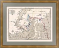 Северный морской путь и экспедиции в Карском море на антикварной карте. 1914г.