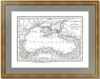 Черное и Азовское море. Античный Крым. 1799г. Старинная карта. Акварель. Антикварный подарок