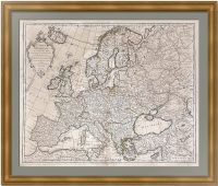 Европа. 1724г. Редкая старинная карта.