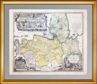 INGERMANLANDIÆ (Ингерманландия и Ингрия). 1734г. Homann. Старинная карта. Ленинградская область