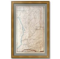 Верхнеудинский округ (Улан-Удэ). Рукописная карта. 1850г. Уникальный предмет
