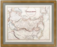 Россия с русской Америкой 1855г. Киперт. Антикварный VIP подарок руководителю