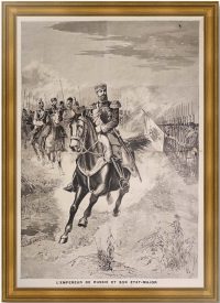 Александр III. Конный портрет. 1893г. Серов/Мейер/Меолль. Старинная гравюра