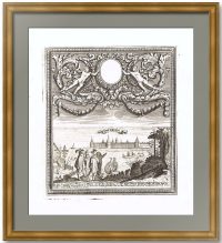 Шлиссельбург (Орешек). 1720г. Боденер по Олеариусу. Старинная гравюра