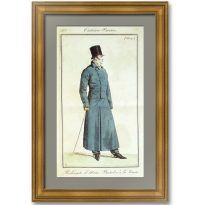Парижская мода - брюки в русском стиле и утренний сюртук (редингот). 1817
