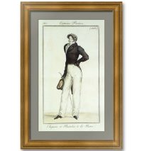 Парижская мода - шляпа и брюки в русском стиле. 1817