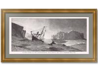Земля Франца-Иосифа и шхуна «Тегетхоф». Северный морской путь. 1894г. Пайер. Антикварная гравюра