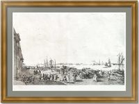 Вид Санкт-Петербурга. 1778г. Лепренс/Леба. Гравюра. Редкость! Пробный экземпляр - "до подписи"