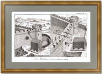 Искусство войны - оружие и боевые машины. Искусство осады.  S. Pl. 2. 1779г. Старинная гравюра