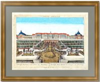 Петергоф. 1810г. Махаев/Кармине. Старинная редкая гравюра. Антикварный ВИП подарок.