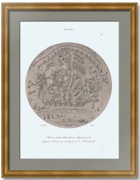 Медаль Сигизмунда III по случаю взятия Смоленска. 1840г. Старинная гравюра